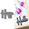 DzIxY Shadow Word Hello Metal Cutting Dies for Card Making Kit Embossing Paper Die Cuts Set Scrapbook Stencils Supplies Machine Templates