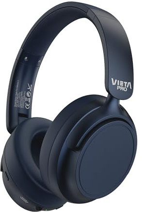 Vieta Pro Auricular Diadema Silence 3, Bluetooth 5.4, cancelación Activa de Ruido, Entrada Aux-in, micrófono Incluido, función Dual Pairing, Diadema Ajustable. Batería de hasta 50 Horas.