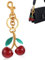 AOZUO Kirsch Bag Schlüsselanhänger, Kirsch Taschenanhänger Damen, Geldbörsenanhänger für Damen Geldbörsen, Taschen, Handtaschen, Brieftaschen, Rucksäcke Bag Taschenzubehör(Rot B)