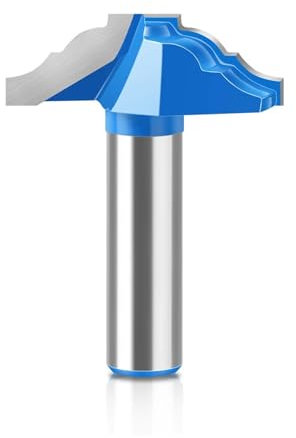 Saharuse 1pc 12mm 1/2 Shank Double Bottom Frame Line Router Bit Carving Machine Tool Cabinet Door Panel Router Bit Line Router Bit Lace(12x46.1mm)