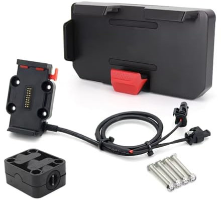 Soporte Móvil Moto para R1200GS para R1250GS Soporte Navegación GPS Teléfono Móvil Motocicleta con USB Soporte Carga Inalámbrica Soporte Móvil Bicicleta(Set - 12mm)