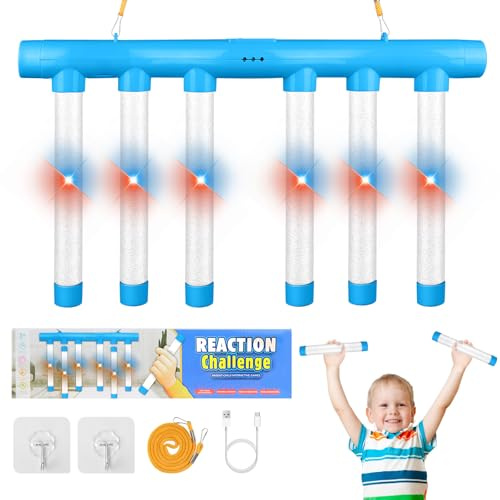 Vicloon Reaktionstraining Spiel, Indoor Interaktive Spiele, Multifunktionales mit Fallenden Stöcken, Catching Sticks Game, Fallende Stöcke Spiel für Kinder und Erwachsene