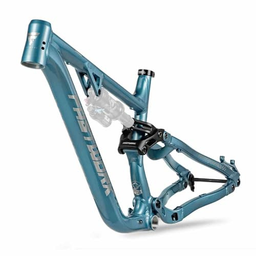 BSFHQS 27.5/29 AM Enduro Mountainbike Boost Rahmen 15.7/16.5 Aluminiumlegierung Vollfederung Softtail Federweg 165MM 12 * 148mm Steckachse Scheibenbremse(Blauw,27.5 * 16.5)