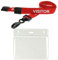 Customcard ltd Visitor Lanyards Kunststoffklammern, Rot, 10 Stück Plus Pocket