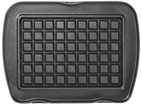 LAGRANGE Jeu de plaques Gaufres Liégoises, compatible avec tous les gaufriers Premium, Plaques en fonte d'aluminium, Revêtement antiadhésif double couche, 010722, Noir