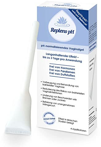 Replens™ pH Vaginalgel (4 vorgefüllte Applikatoren) zur Normalisierung des vaginalen pH-Wertes bei Scheideninfektionen, mit 3-Tages-Effekt
