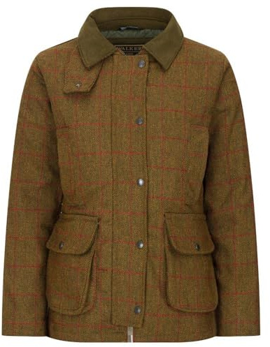 WALKER AND HAWKES - Hazelwood - Damen Country-Jacke aus Tweed - für die Jagd geeignet - Rot gestreift - EU 36 (UK 8)