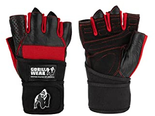 Gorilla Wear Wrist Wrap Gloves - Dallas - Schwarz/Rot