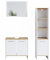 Vicco Badmöbel-Set Elvio, Badezimmerschrank-Set, Weiß/Sonoma, 3 Teile, mit Hochschrank