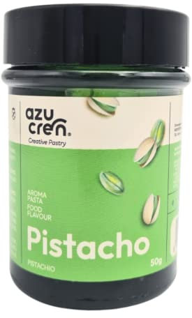 Azucren, Aroma de Pistacho en Pasta, Concentrado para Aromatizar y Potenciar Bizcochos, Cupcakes, Galletas, y Todos los Postres, 50 Gr