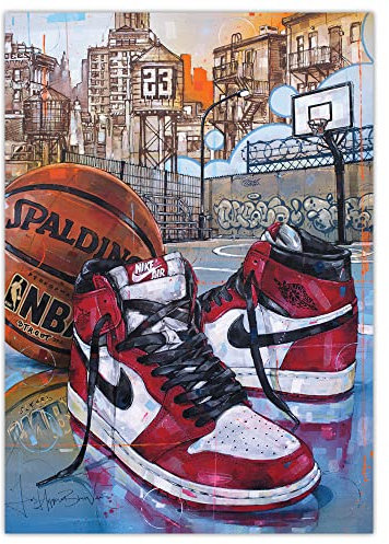 JosHoppenbrouwers Basketball Air Jordan 1 Chicago Poster 42 x 29,7 cm (A3)