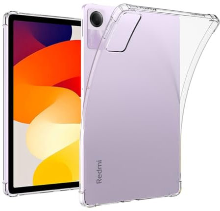 carinacoco Clear Case for Xiaomi Redmi Pad SE 11 inch, Ultra Transparent Soft TPU Protective Cover, Lightweight Flexible Silicone Shockproof Rugged Back Case for Xiaomi Redmi Pad SE
