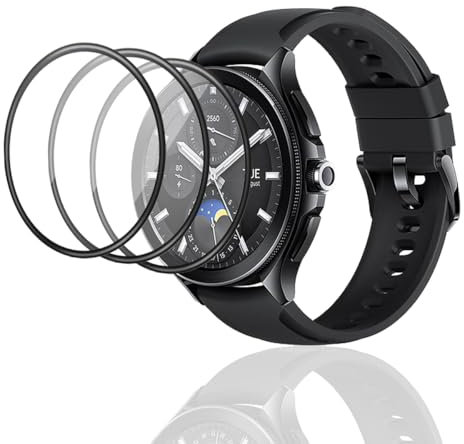 Teenrpov [3 Piezas Protector de Pantalla Compatible con Xiaomi Watch 2 Pro (No Cristal), Anti-Arañazo Sin Burbujas, transparente HD Película protectora para Xiaomi Watch 2 Pro
