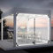 Suwooy wasserdichte Plane Mit Ösen,0.5mm PVC Transparente Plane Seitenteil,Outdoor Durchsichtige Plane Vorhänge,Pergola Pavillon Trennvorhänge Mit Reißverschluss,Wetterfest,L×H-2.8 * 2m(9.2 * 6.6ft)