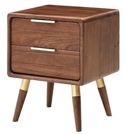 EINES Tables de Chevet Table de Chevet décorative en Bois Massif, Style Nordique en Noyer Noir, Armoire de Rangement Simple for Chambre à Coucher Table D'appoint de Table de Chevet