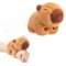 JRYGAC Capybara Schnapparmband Kinder, Simulation Capybara Plüschtier, Weiche Plüschtier Capybara Kuscheltier, Capybara Kuscheltier Snap Armband, Geschenk für Kinder Und Freunde (19 cm)