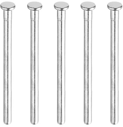 sourcing map 5pcs 4 Inch Door Hinge Pins, Removable Brushed Door Hinge Interior Hinge Security Pins for Wood Residential Door Replacement, Silver