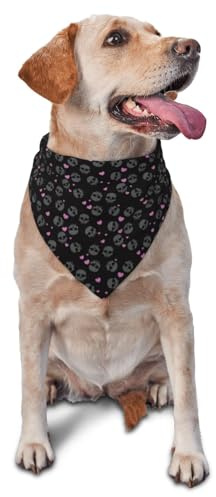 Hundehalstuch, cooles Totenkopf-Design, Dreieck-Lätzchen, Hundetaschentuch, niedliches Hundezubehör, Hundehalstücher