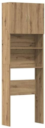 vidaXL Waschmaschinenschrank Artisan-Eiche 64x24x190 cm Holzwerkstoff, Waschmaschinenregal, Badschrank, Badezimmermöbel, Badezimmerschrank