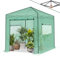 Sekey Gewächshaus 245x245x180 cm, Foliengewächshaus Stabil, One-Touch Pop Up Gewächshaus Balkon mit für optimales Pflanzenwachstum, Grün