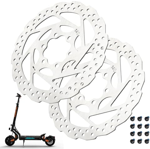 D8L 140mm 2 Stück Scooter Bremsscheiben mit 12 Schrauben Scooter Bremsscheibe,Geeignet für KuKirin G3,G2 Master,KUGOO G4 Scooter