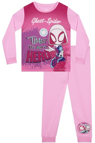 Marvel Girls Pyjamas, Spidey And His Amazing Friends Kids Pjs, Ghost Spider Girls' Pyjama Sets For Winter 7-8 Years