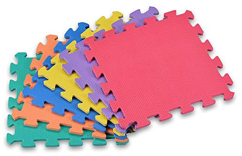 TLCmat Soft Foam Play Mat - 144pcs Soft Puzzle Jigsaw Mat - EN71 Safety Approved Non-Toxic - 30cm x 30cm - 144sq Feet Coverage