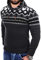Reslad Norweger Pullover Herren Winterpullover Kapuzenpullover | Strickpullover für Männer RS-3013 (XL, Dunkelgrau)