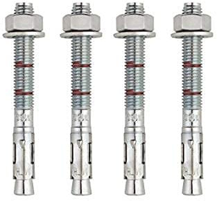 BATIFIX Schwerlastanker verzinkt mit ETA Option 7 Industriequalität Schwerlastdübel Keilanker Bolzenanker Ankerbolzen Ankerschraube Blitzdübel inklusive Mutter und Unterlegscheibe (50, M8 x 75)