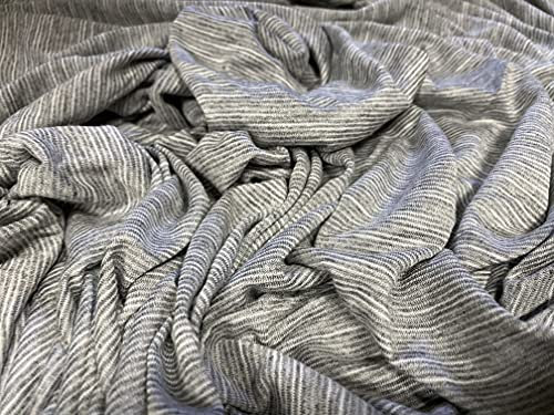 Melange Slub Single Jersey Stoff, Meterware, Grau