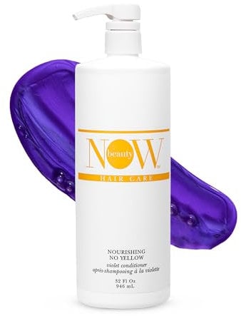 NOW BEAUTY - Pflegender Conditioner No Yellow - Neutralisiert Bronze, spendet Feuchtigkeit und stellt die Kraft wieder her - Für natürliches oder gefärbtes blondes Haar - 950 ml.