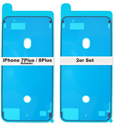 IS-TECK 2er Set Ersatz iPhone 7 Plus 8 Plus Kleber Für Display und Gehäuse Rahmen Dichtung Sticker LCD Wasserdichtung Folie (Schwarz)