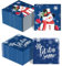 100 Stück Weihnachten Schneemann Servietten Winter Schneeflocken Cocktail Servietten Let It Snow Papierservietten mit Motiv für Getränke Urlaub Neujahr Familientreffen Abend Party (Blau)