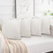 Aspire Homeware White Cushions with Covers Included 45 x 45 cm Set of 8 Pcs (4-Cushion Covers, 4-Inserts) with Invisible Zipper Pattern Cushion for Home Décor, Bedroom & Sofa (18x18 Inchs)
