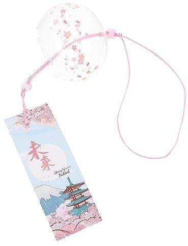 VINTORKY 1 Pc Carillons Éoliens en Verre Carillons Éoliens en Plein Air Garniture De Voiture Carillons Éoliens Feng Shui Carillon Éolien Feng Shui Para Vent Un Verre Ornement Extérieur Rose
