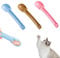 3 Pcs Cat Treat Spoon Squeeze,Cuillere pour Chat avec Trou de Suspension,Distributeur de Nourriture en Forme Doreille de Chat pour Donner des Collations et de Leau