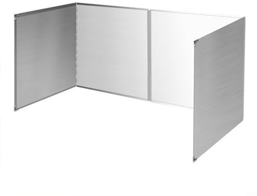 HEBEOT Splash Guard Plate Stainless Steel Kitchen Splashback Foldable Splashback For Kitchen Utility Rooms Cooker 29 * 40(29 * 40 4slices)