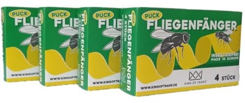 16 Rollen Puck Fliegenfänger Fliegenfalle Insektenfalle Leimfalle