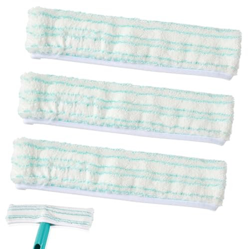 EPLZON 3 Stück Fensterwischer Ersatzbezug Fensterreiniger Kompatibel Mit Leifheit Window Slider M, Mikrofaser Ersatz Bezug Streifenfreie Fensterreinigung für Keramikplatten, Spiegel und Fenster