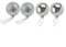 Dekokugel für Weihnachtsbäume 4er Set für Hochzeiten und Partys (Silber)