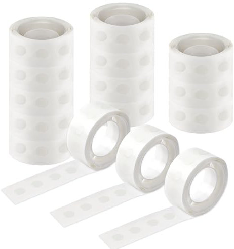 UPINS Glue Points Dots, 1500Pcs Balloon Glue Adhesive Dots Double Sided Removable Glue Tape Dots for Balloons Crafts Decoration, 6 mm