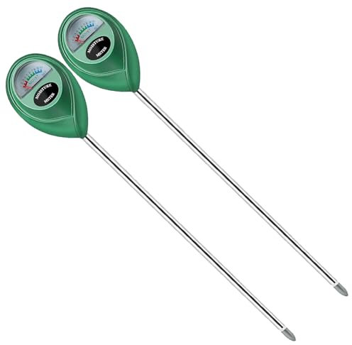 Censinda Bodenfeuchtigkeitsmesser, 2 Stück, lange Sonde, Bodenfeuchtigkeitsmonitor für Zimmerpflanzen, Bodenhygrometer, Feuchtigkeitssensor für Innen- und Außenbereich, Garten, Bauernhof