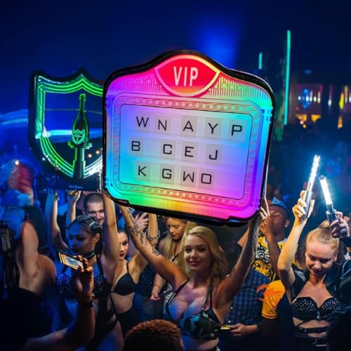 Espositore per bottiglie di vino con lettere a LED, cartellone per servizio VIP in discoteca, cartellone pubblicitario luminoso a colori, display LED luminoso portatile,VIP