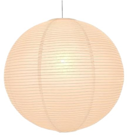 Lampenschirm aus Papier, 40, 6 cm, groß, rund, faltbar, Hängelampenschirm, elegant, rustikal, zum Aufhängen für Zuhause, Esszimmer, Schlafzimmer, Küche, Teehaus, Beige