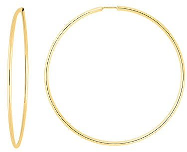 My Gold Damen Ohrringe Creolen Gold 333/585 Echtes Gelbgold (8/14 Karat) Ø60mm Gross Goldohrringe Damenohrringe Romilly