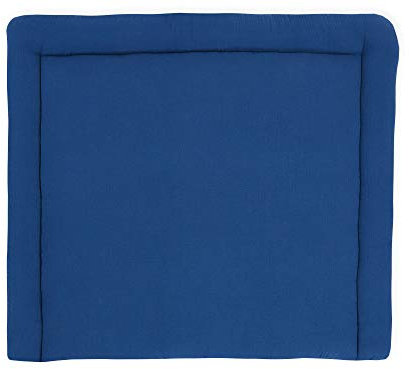 KraftKids Wickelauflage in Musselin blau, Wickelunterlage 60x70 cm (BxT), Wickelkissen