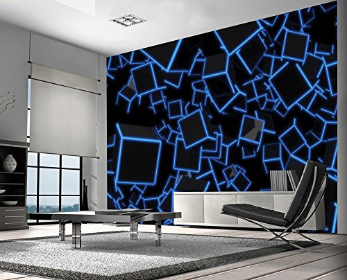 amazingsticker 3D Cubes Colourful Wallpaper Photo Wall Mural Home Living Room Home Decoration Wall Covering 260x175cm