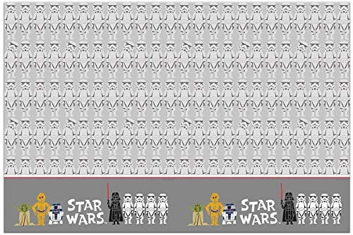 Disney Star Wars Party Table Cover Birthday Party Supplies Disposable Tableware 180cm,Black