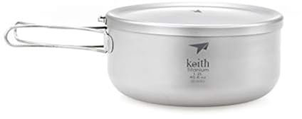 Keith Titanium Lunchbox – Premium Reines Titan, Leichte & Langlebige Erwachsenen-Lunchbox für Männer & Frauen – Ideal für Arbeit, Schule, Outdoor-Aktivitäten mit Mesh-Aufbewahrungstasche (1,2 L)