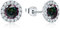 JO WISDOM Ohrstecker Silber 925 Damen Runde Ohrringe Stecker mit 3A Zirkonia Kristall Regenbogen Mystic Topaz Farbe,Schmuck für Frauen